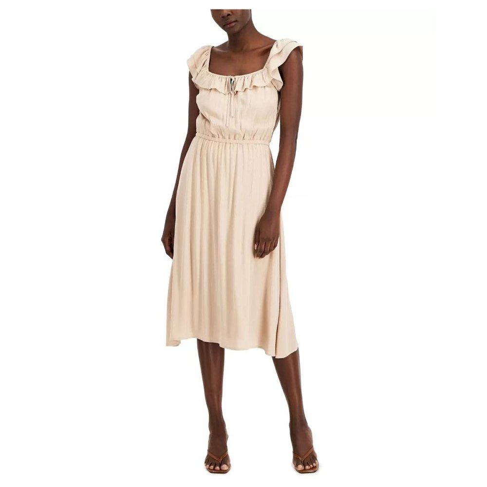 Inc International Concepts Women's Metallic Dress, Toasted Twine